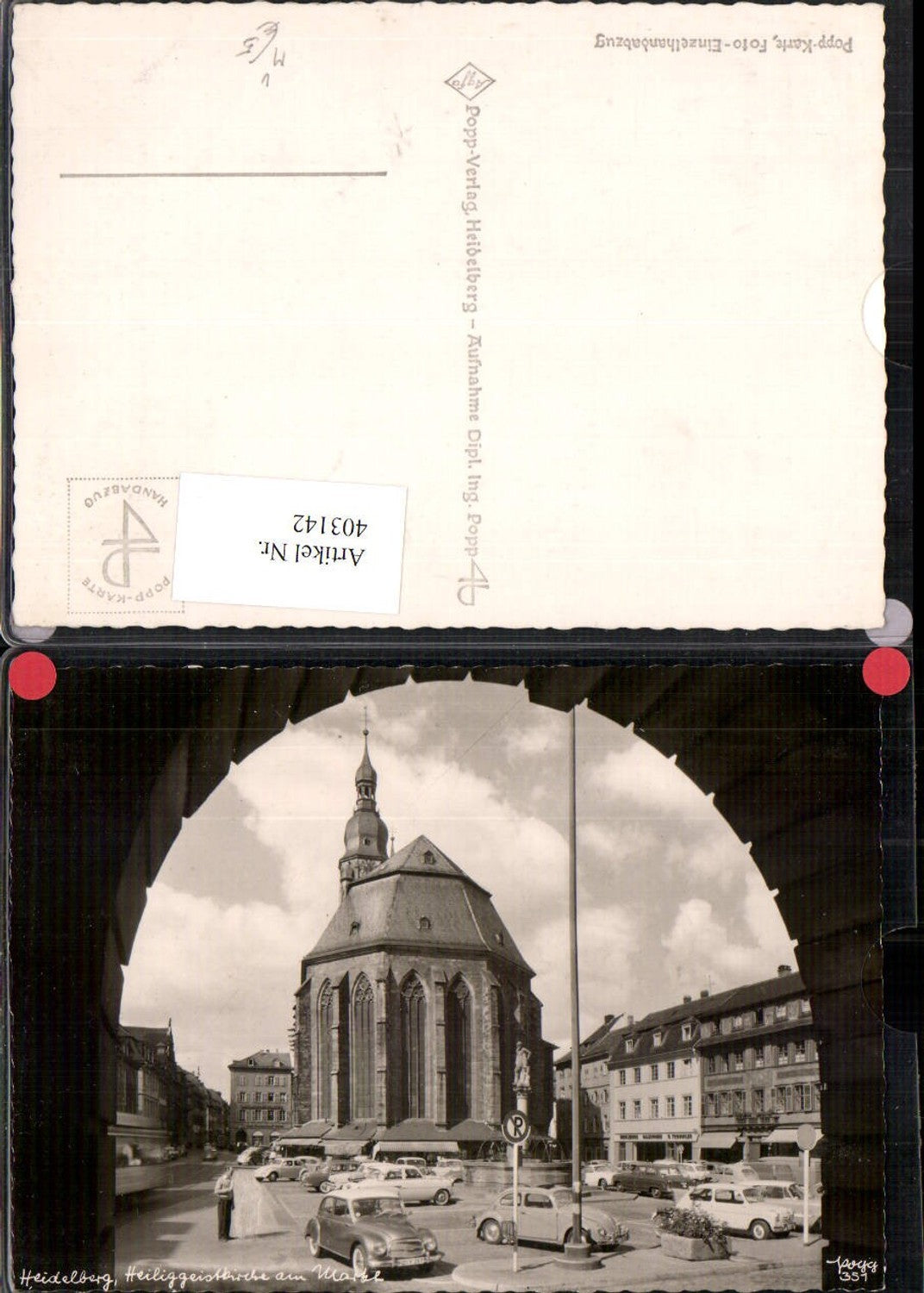 403142,Popp Verlag 351 Heidelberg Heilig-Geist-Kirche am Markt Oldtimer
