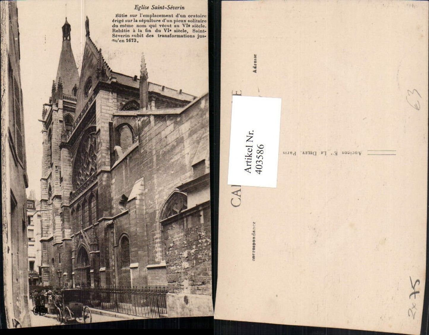 403586,Ile-de-France Paris Eglise Saint-Severin Kirche