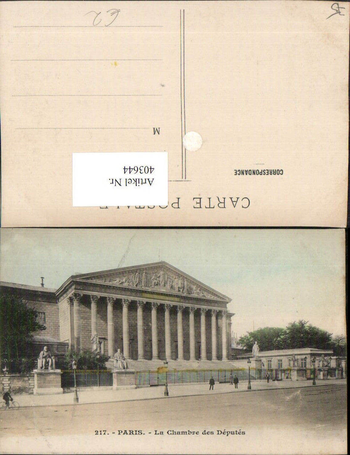 403644,Ile-de-France Paris La Chambre des Deputes Abgeordnetenkammer Gebäude