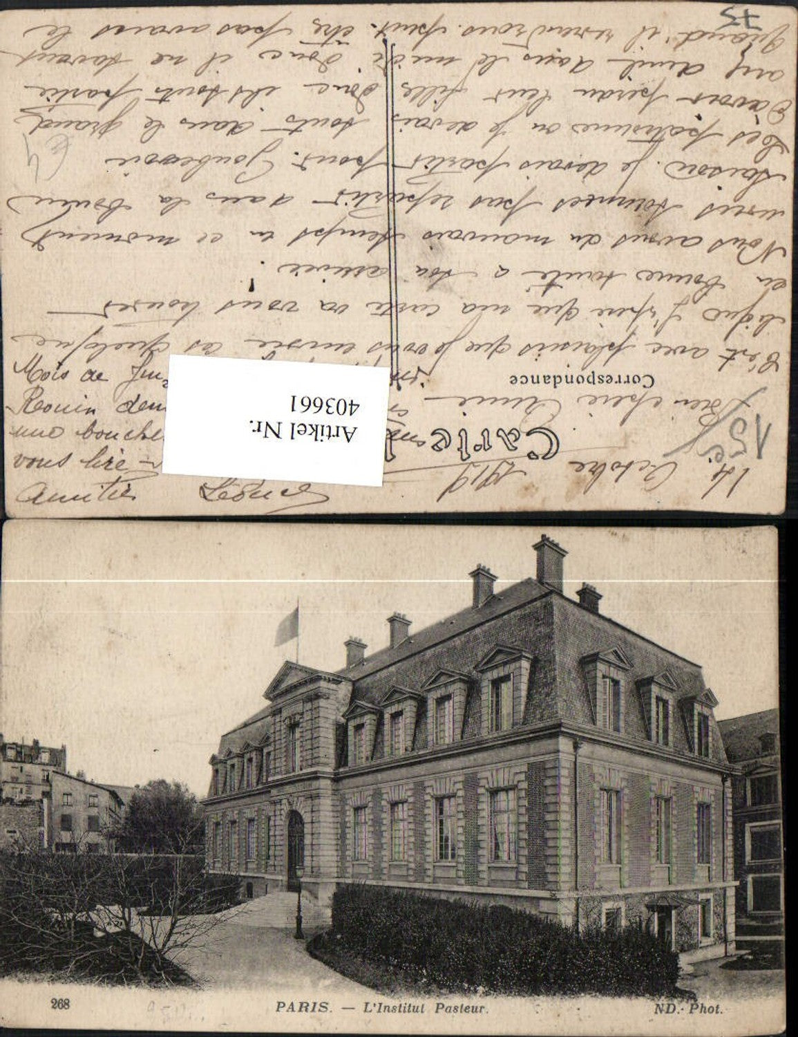 403661,Ile-de-France Paris L'Institut Pasteur Gebäude