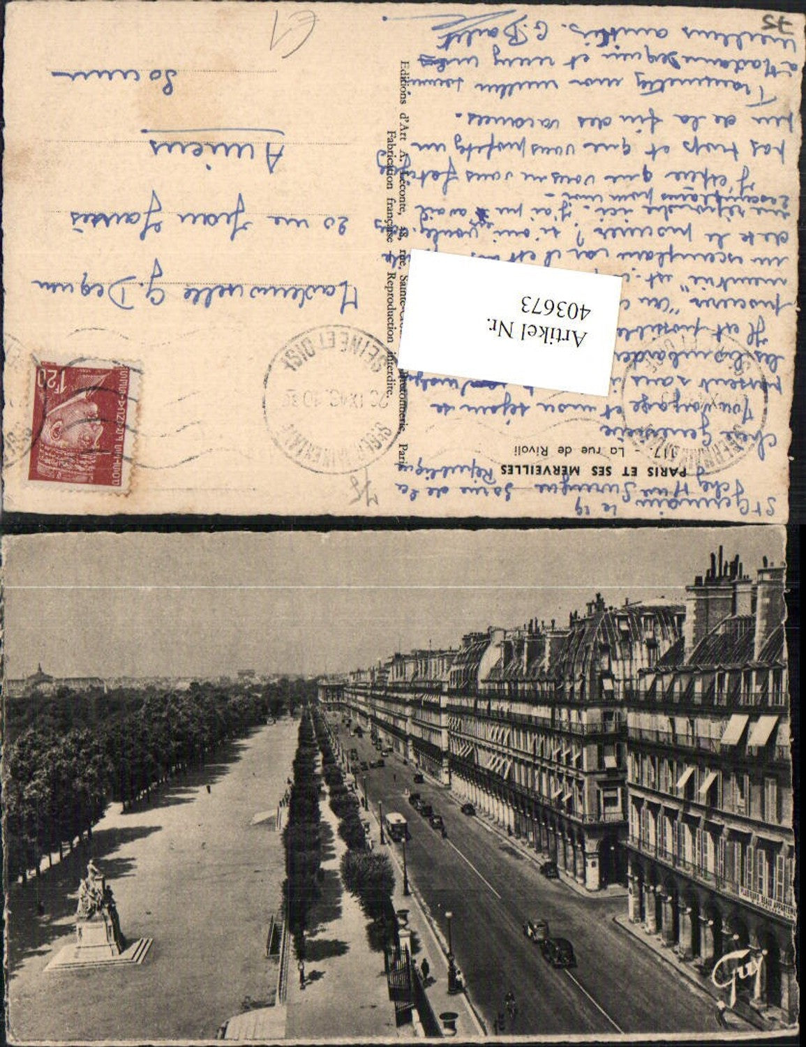 403673,Ile-de-France Paris et ses Merveilles La rue de Rivoli Straße
