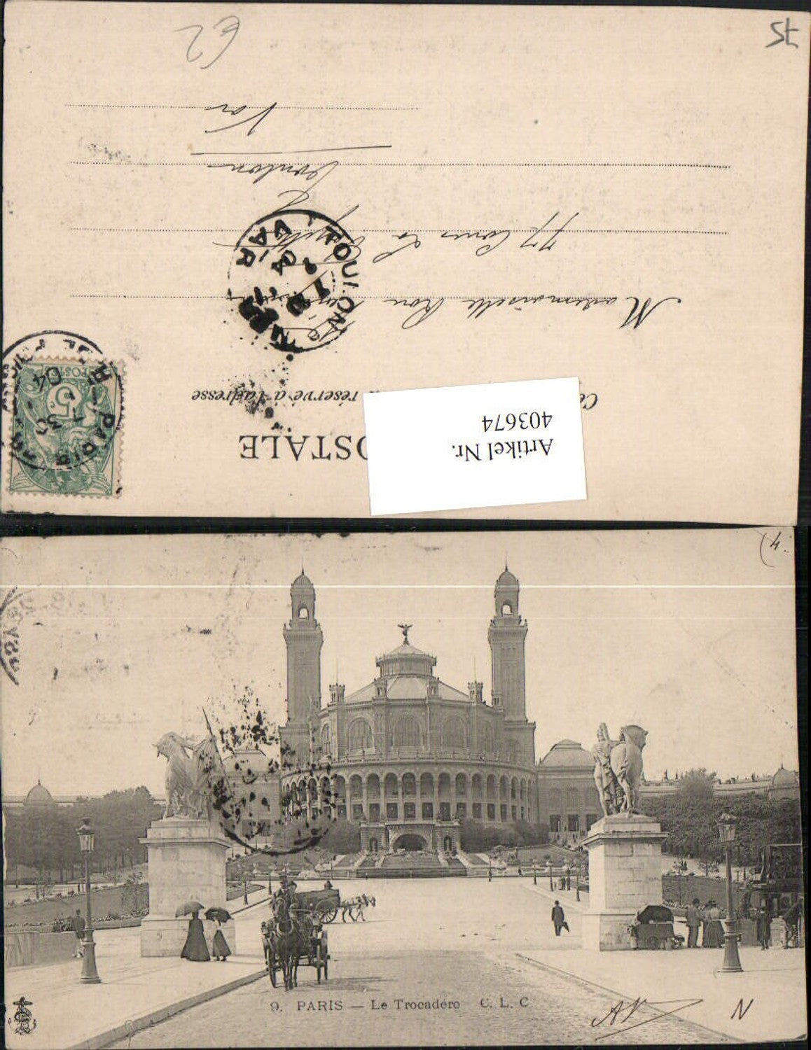 403674,Ile-de-France Paris Le Trocadero Gebäude Kutsche