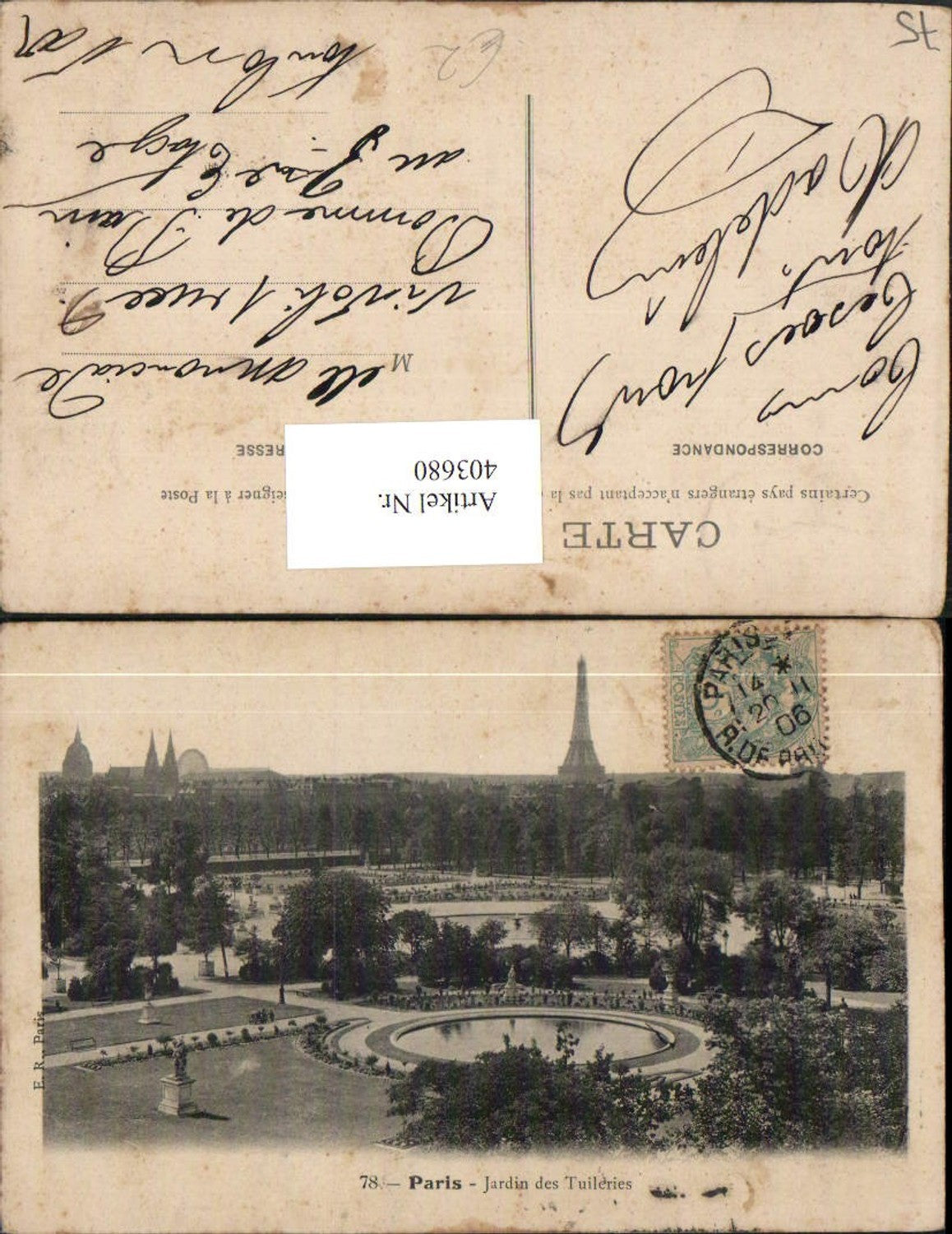 403680,Ile-de-France Paris Jardin des Tuileries Garten Park Eiffelturm