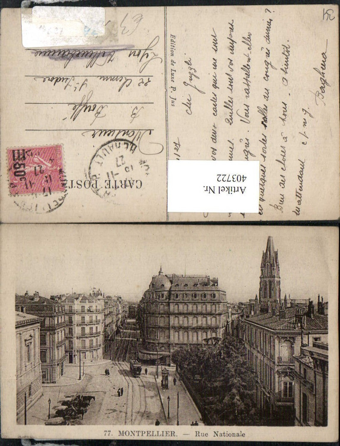 403722,Languedoc-Roussillon Herault Montpellier Rue Nationale Straße