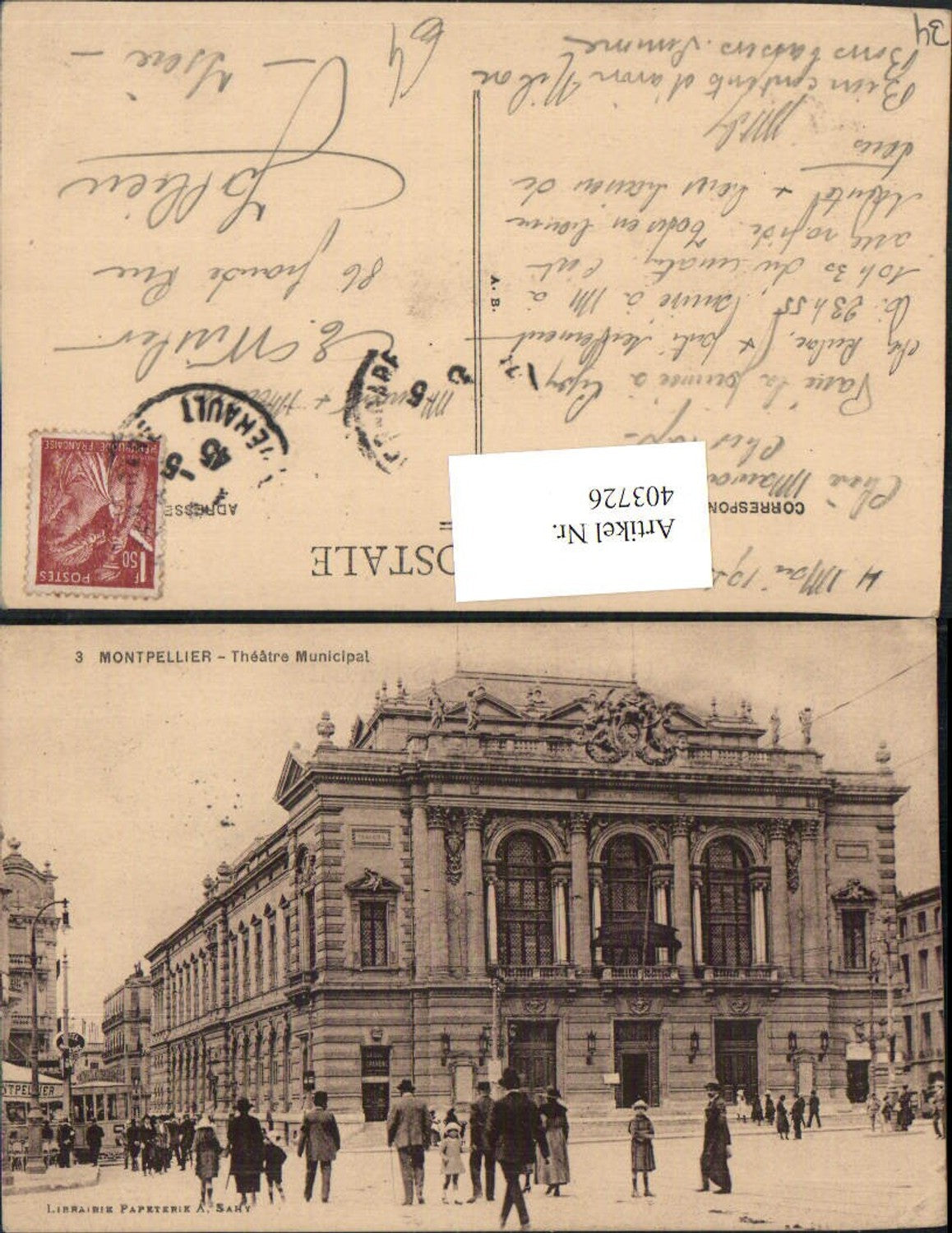 403726,Languedoc-Roussillon Herault Montpellier Theatre Municipal Theater Gebäude