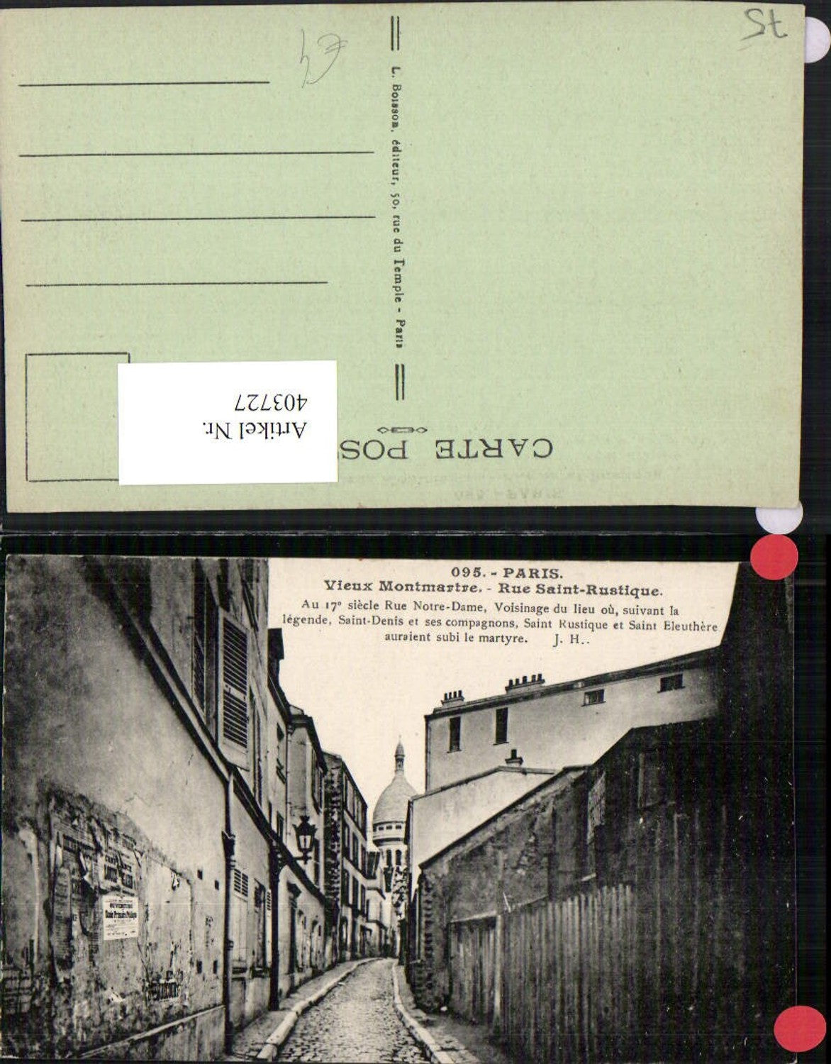403727,Ile-de-France Paris Montmartre Rue Saint-Rustique Gasse