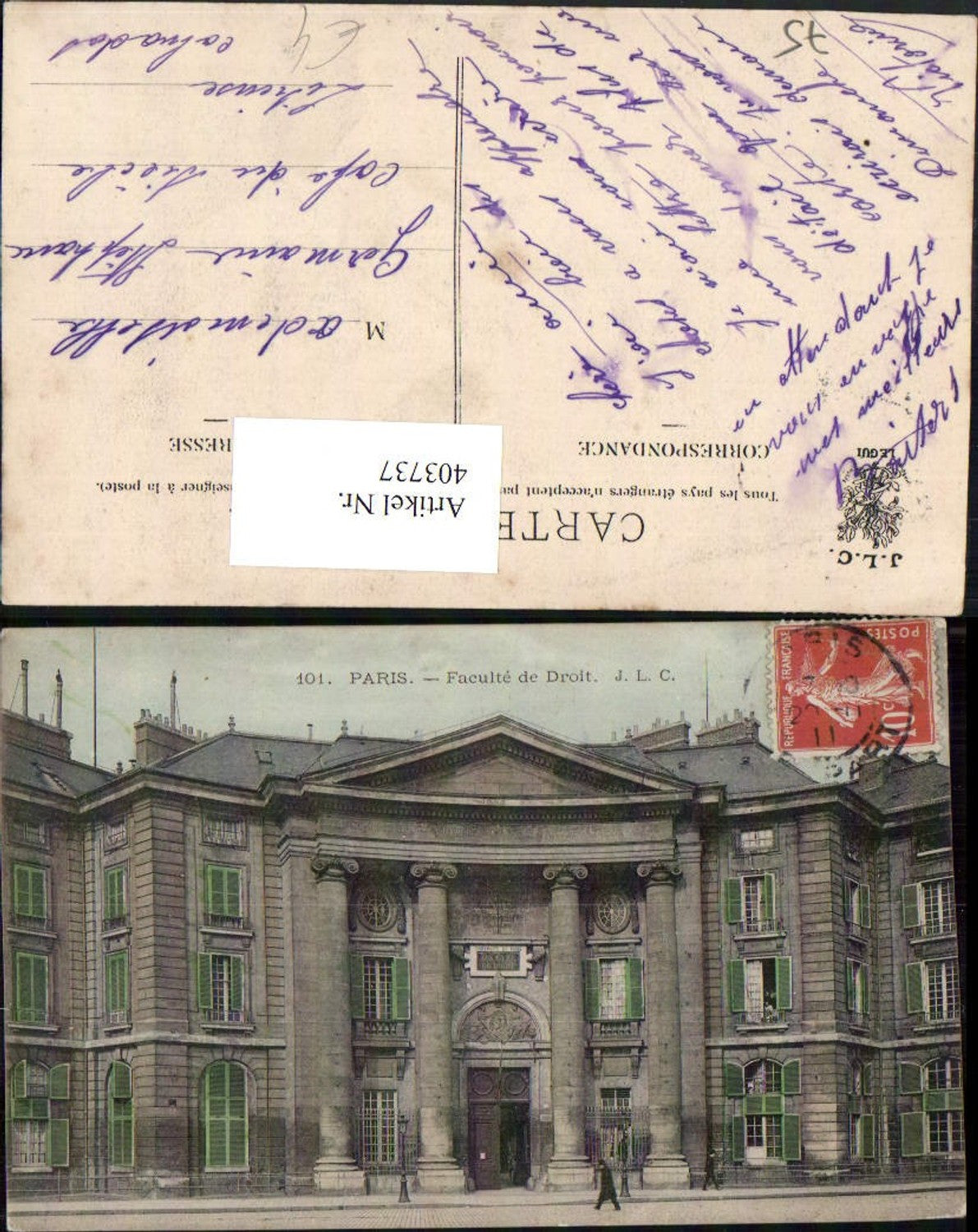403737,Ile-de-France Paris Faculte de Droit Fakultät Gebäude