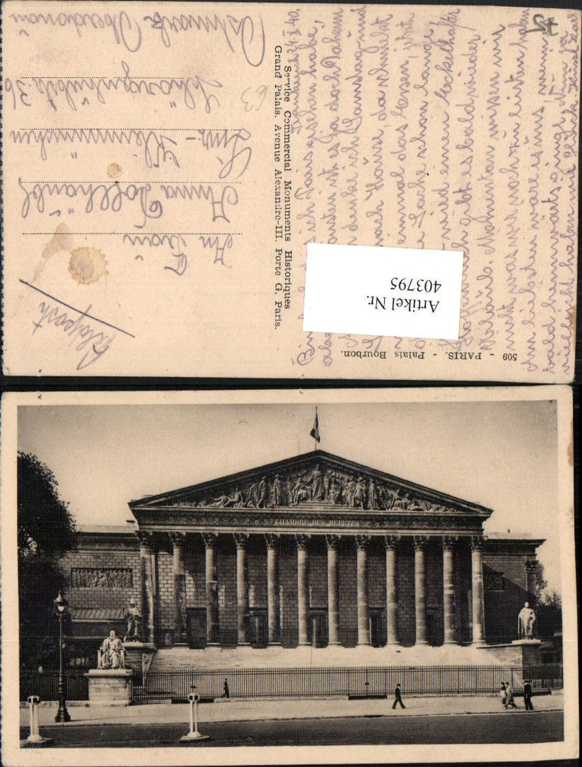 403795,Ile-de-France Paris Palais Bourbon Gebäude