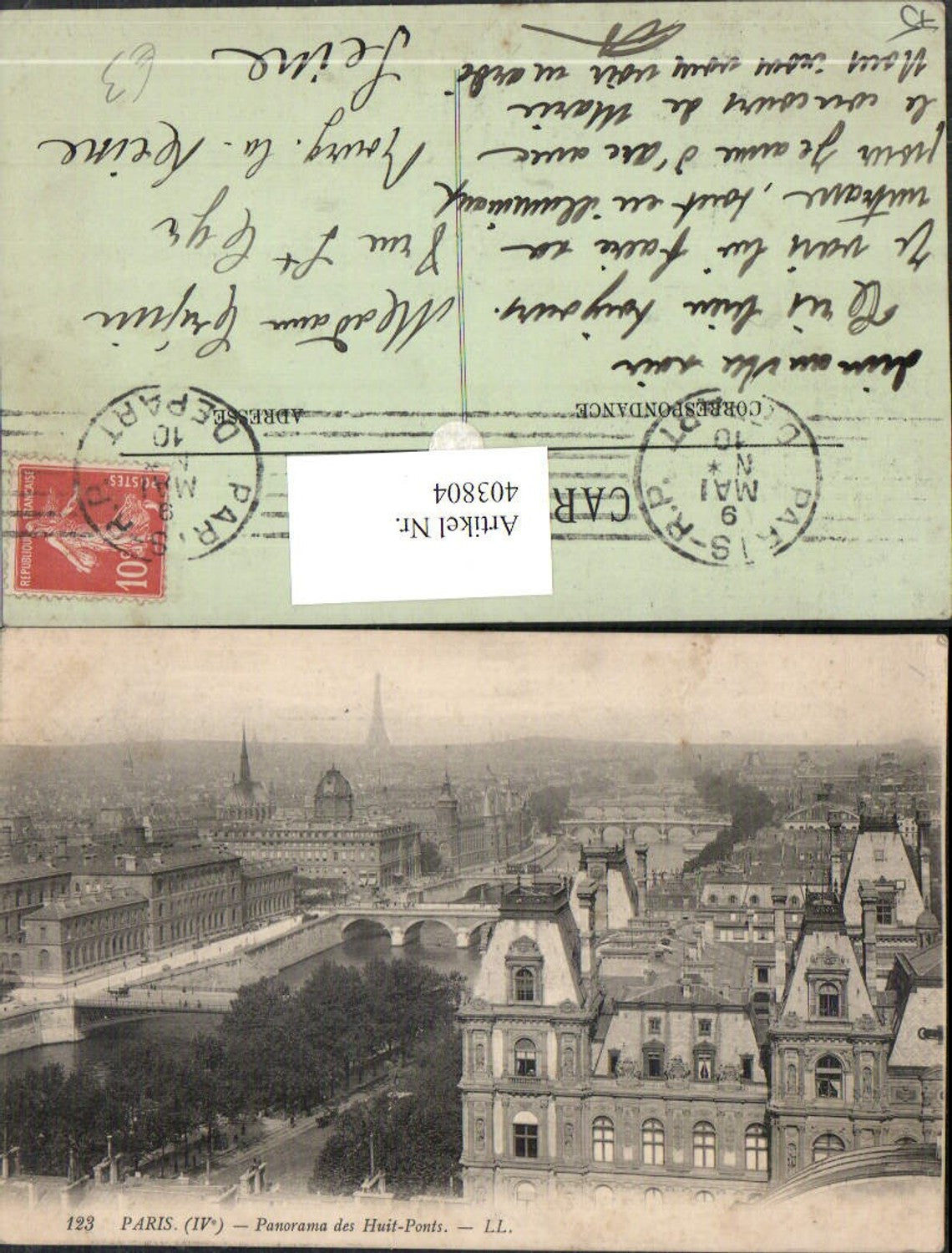 403804,Ile-de-France Paris Panorama des Huit-Ponts Teilansicht Brücken