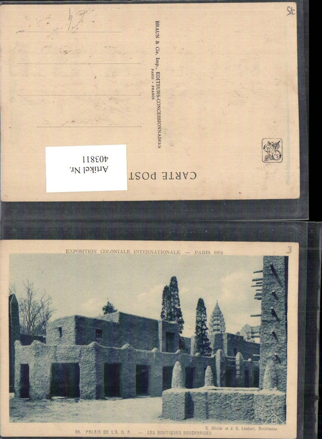403811,Ile-de-France Paris Exposition Coloniale Internationale 1931 Palais de l'A.O.F.