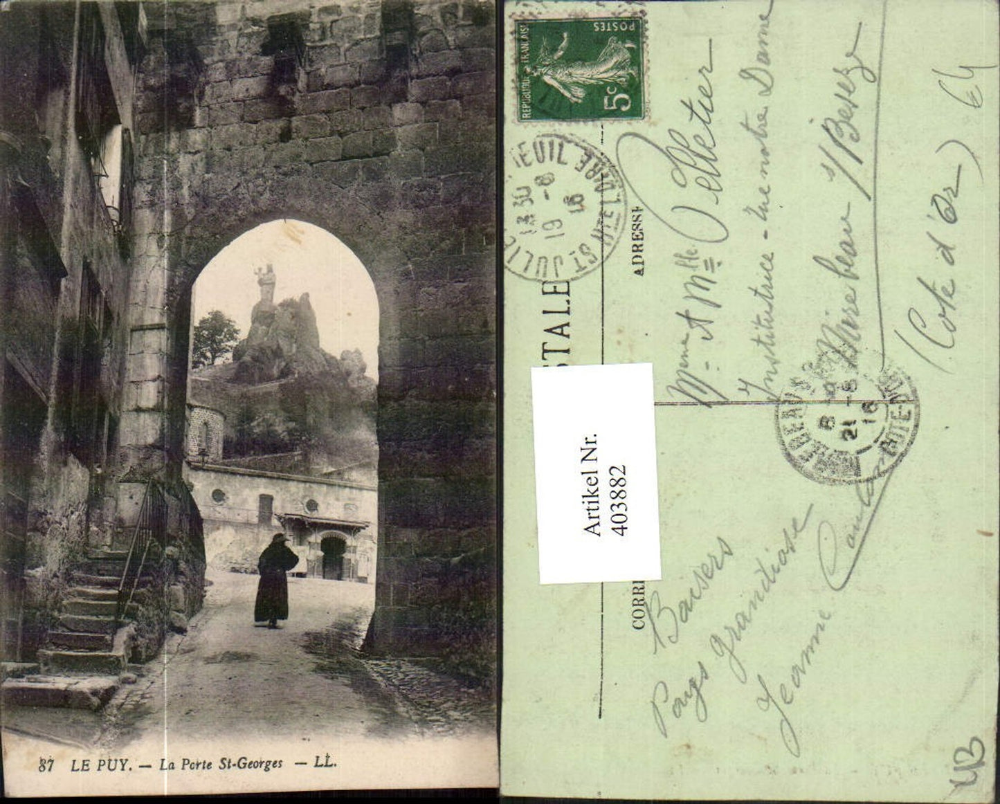 403882,Auvergne Haute-Loire Le Puy La Porte St-Georges Tor