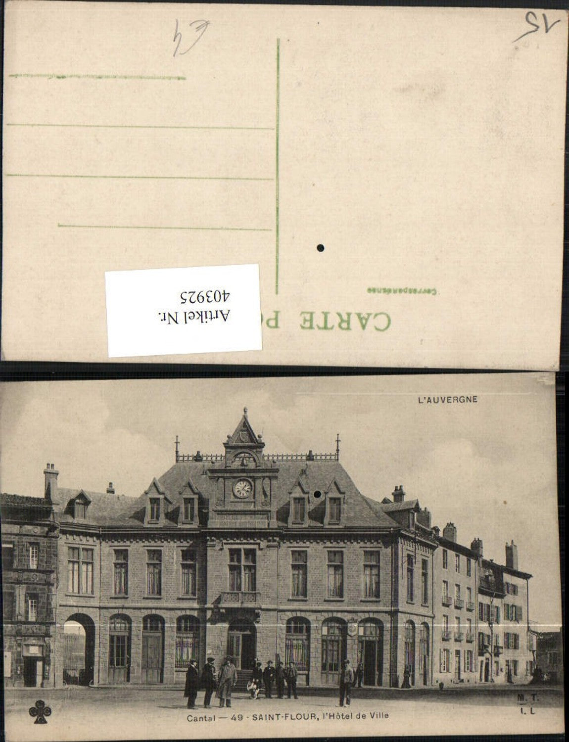 403925,Auvergne Cantal Saint-Flour Hotel de Ville Rathaus Gebäude