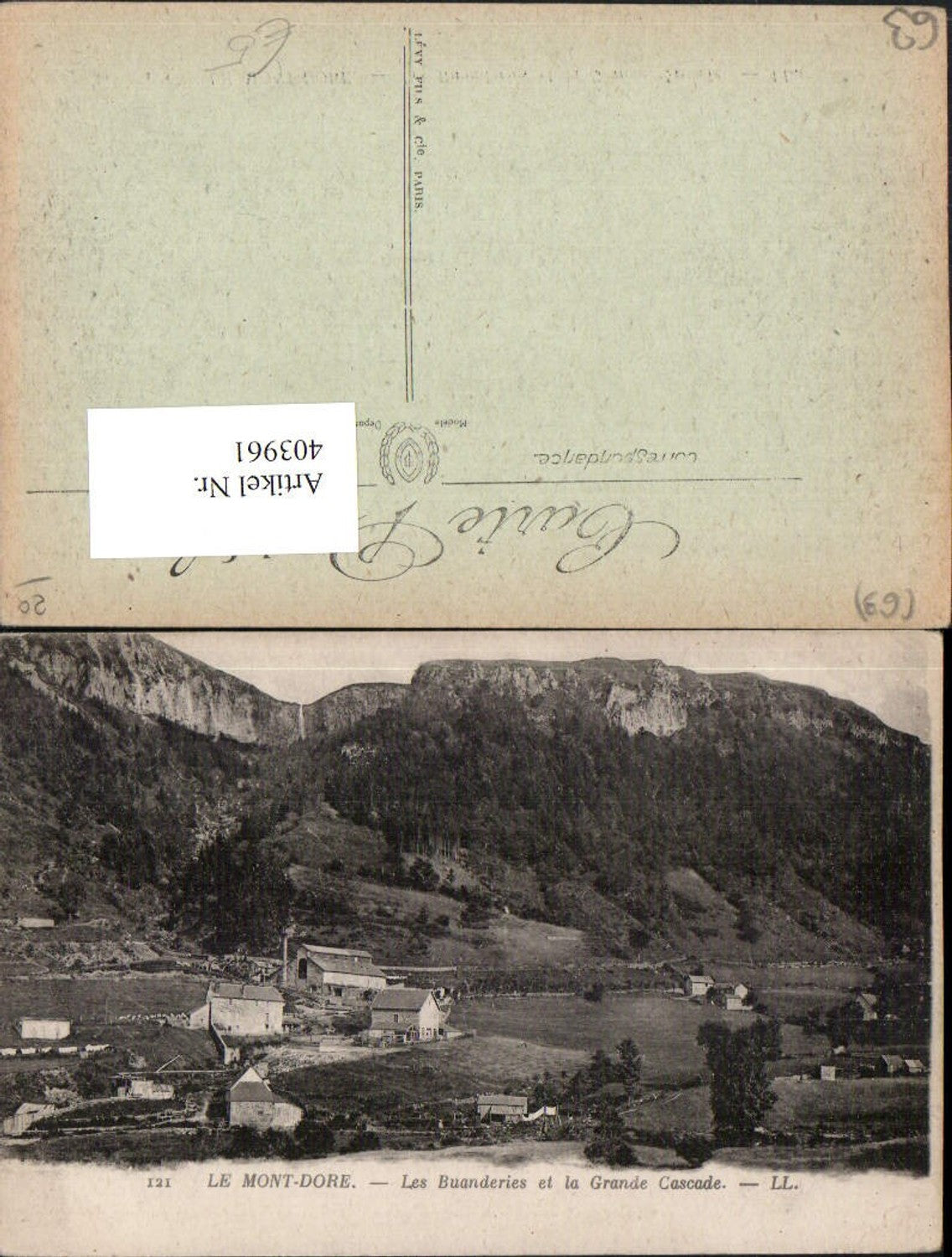 403961,Auvergne Puy-de-Dome Mont-Dore Les Buanderies et la Grande Cascade Wasserfall