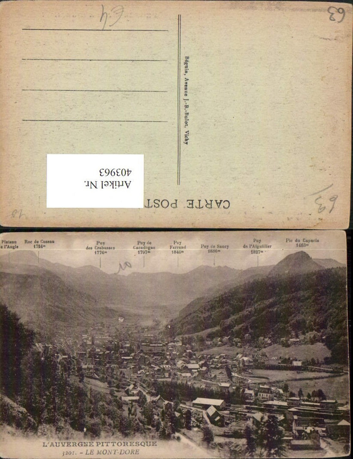 403963,Auvergne Puy-de-Dome Mont-Dore Totale Bergkulisse