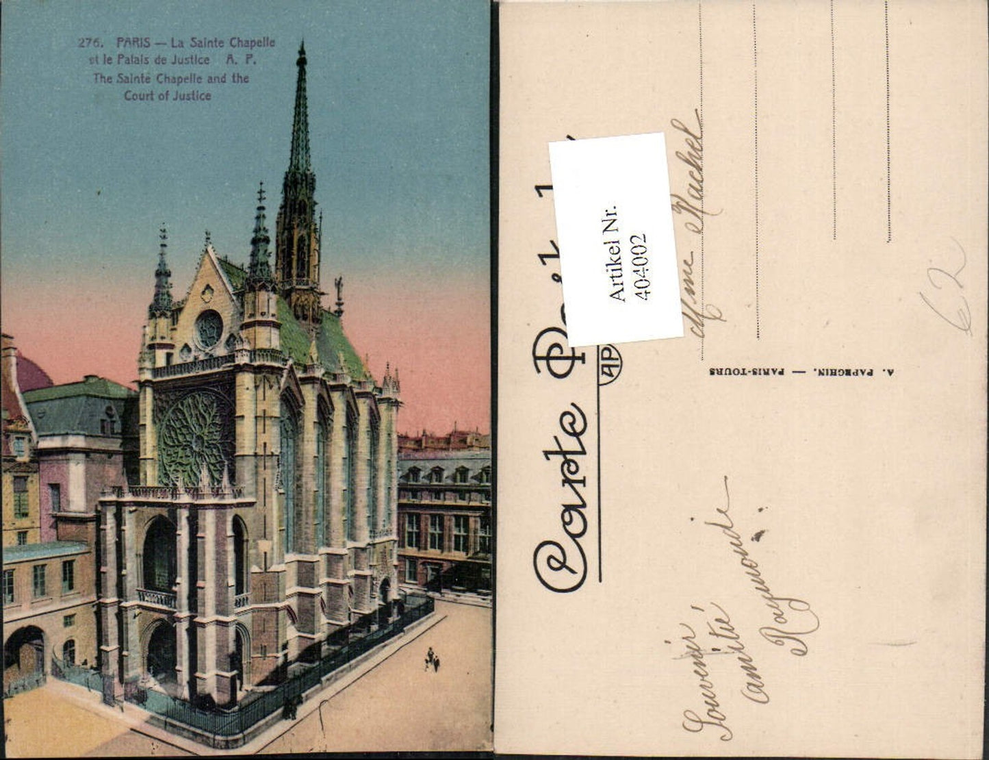 404002,Ile-de-France Paris La Sainte Chapelle et le Palais de Justice Kirche
