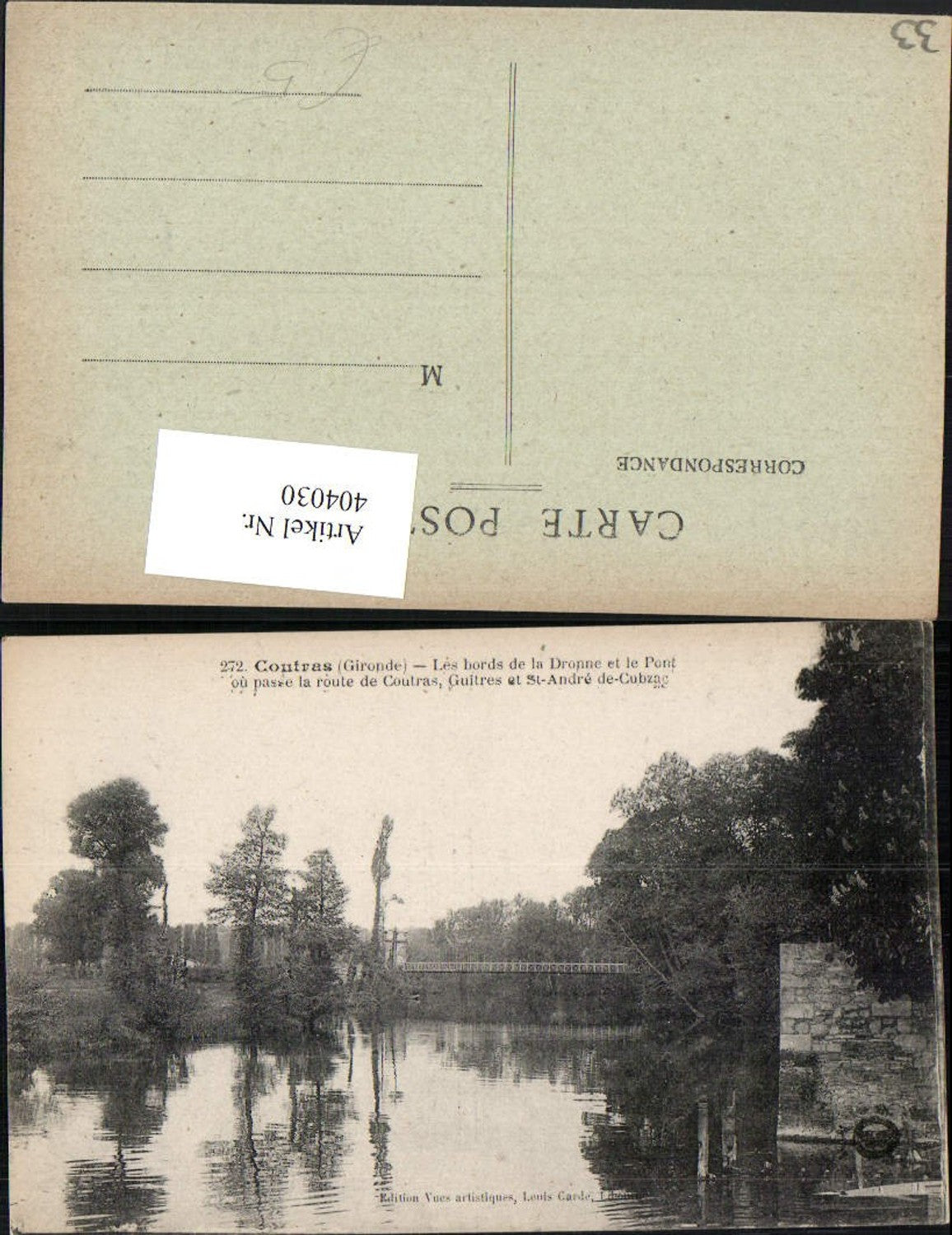 404030,Aquitanien Gironde Contras Les bords de la Dronne et le Pont Brücke
