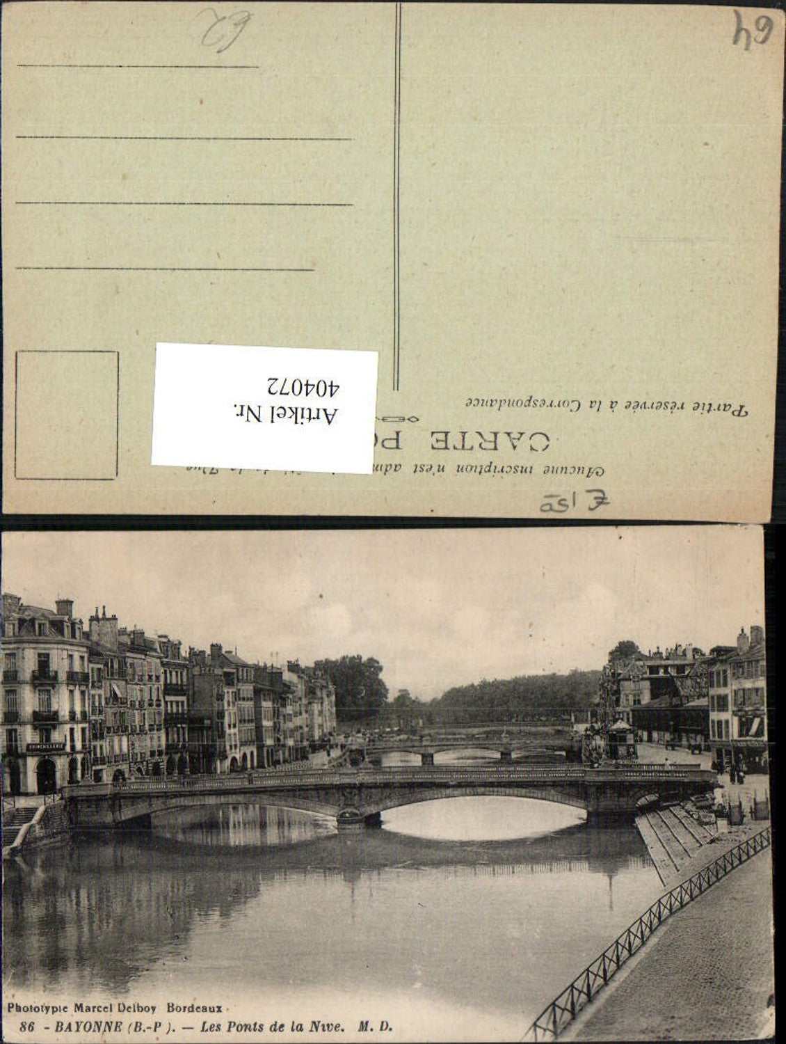 404072,Aquitanien Pyrenees-Atlantiques Bayonne Les Ponts de la Nive Brücken