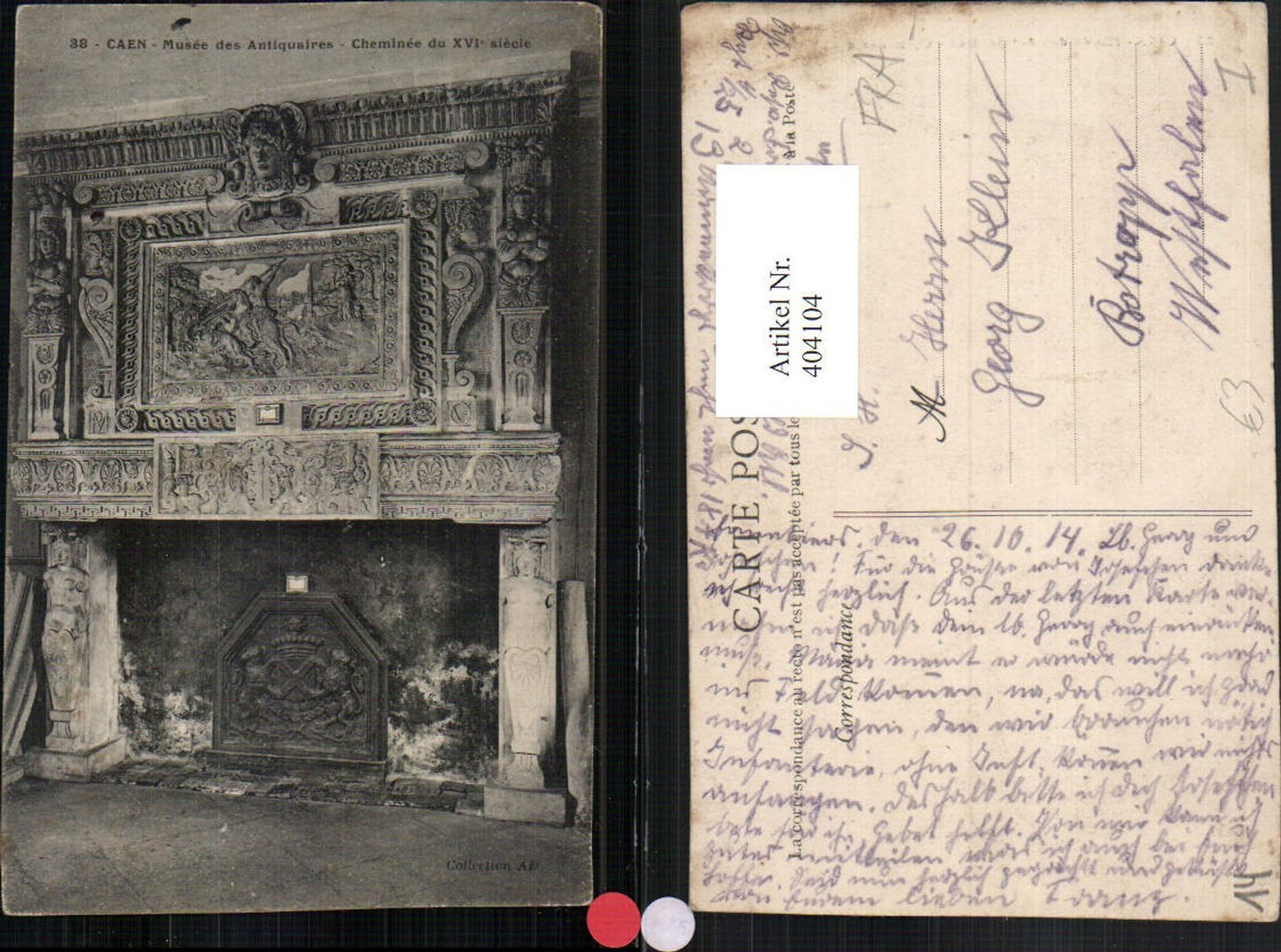 404104,Basse-Normandie Calvados Caen Musee des Antiquaires Cheminee Kamin