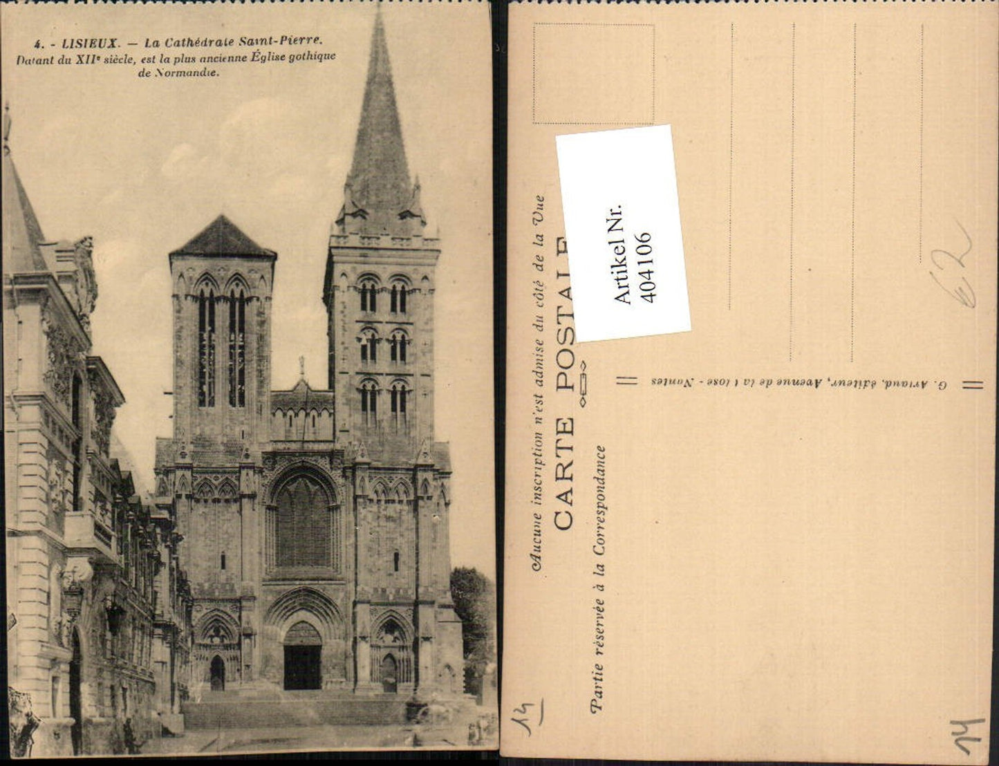 404106,Basse-Normandie Calvados Lisieux La Cathedrale Saint-Pierre Kirche