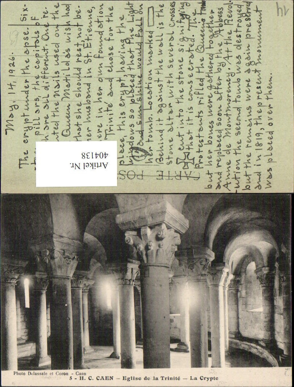 404138,Basse-Normandie Calvados Caen Eglise de la Trinite La Crypte Kirche Krypta
