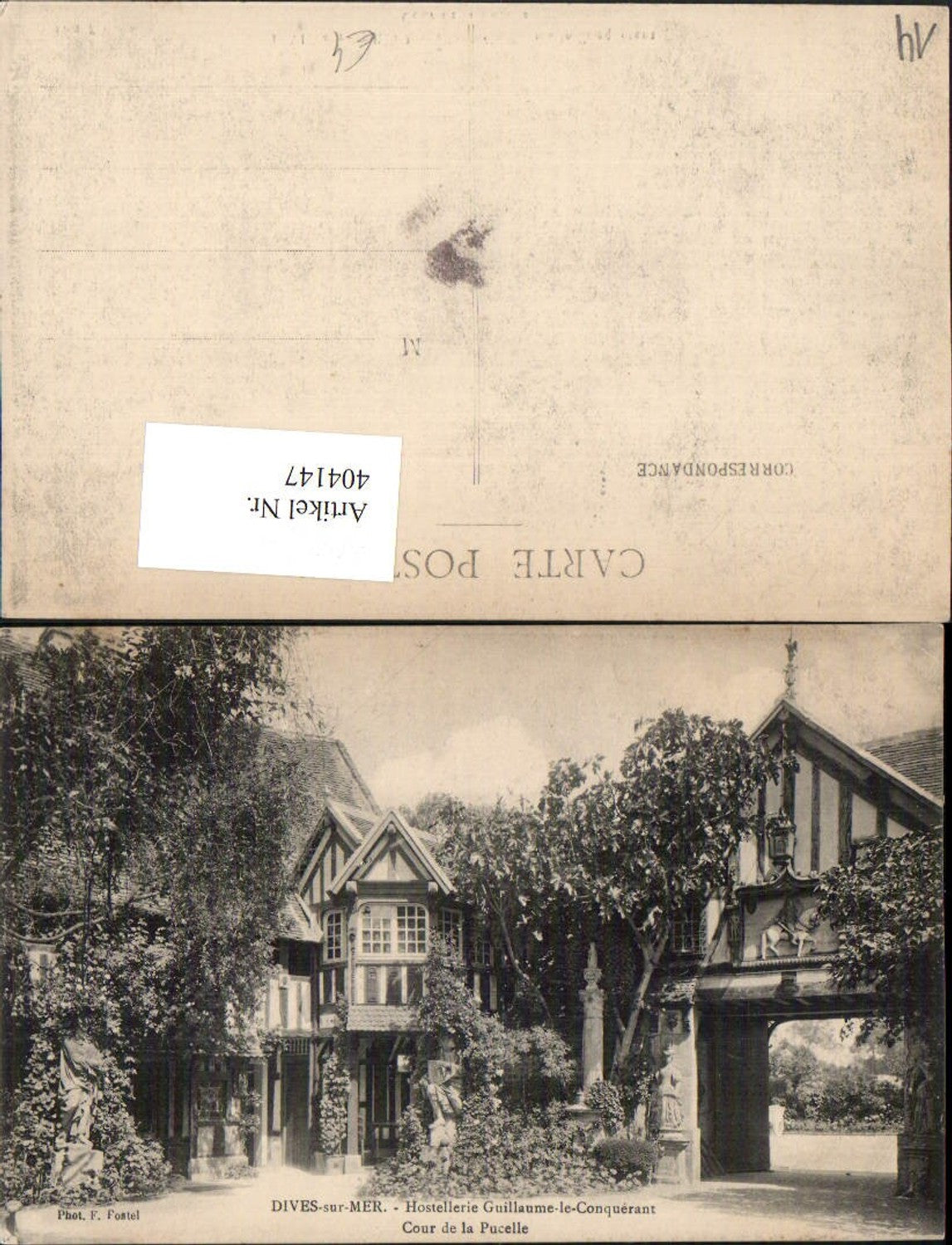 404147,Basse-Normandie Calvados Dives-sur-Mer Hostellerie Guillaume-le-Conquerant Cour Pucelle