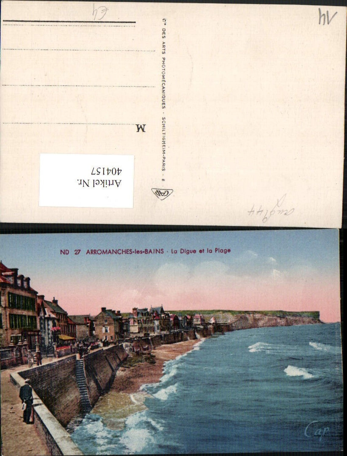 404157,Basse-Normandie Calvados Arromanches-les-Bains La Digue et la Plage Küste Strand