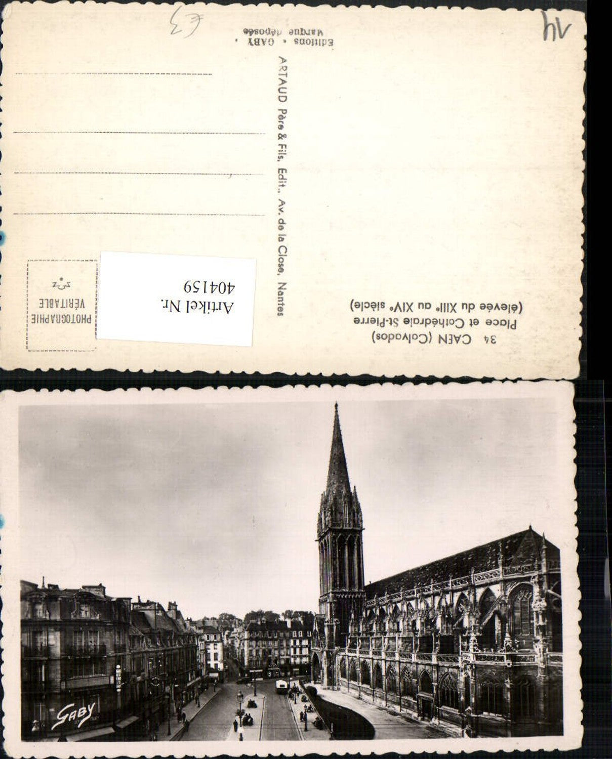 404159,Basse-Normandie Calvados Caen Place et Cathedrale St-Pierre Kirche