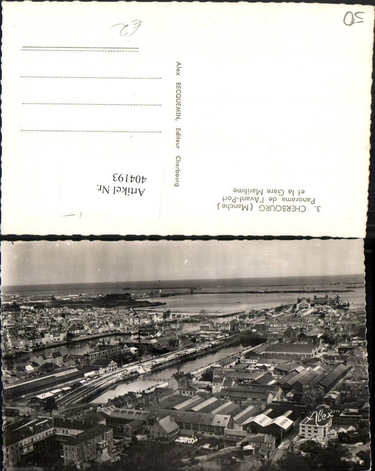 404193,Basse-Normandie Manche Cherbourg Panorama de l'Avant-Port et la Gare Maritime