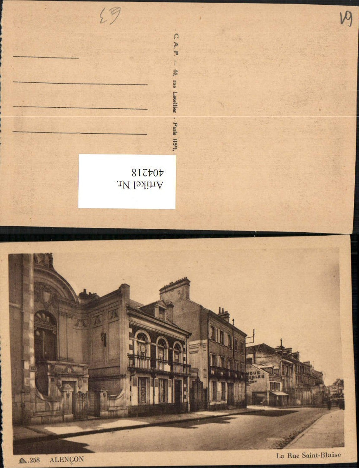 404218,Basse-Normandie Orne Alencon La Rue Saint-Blaise Straßenansicht