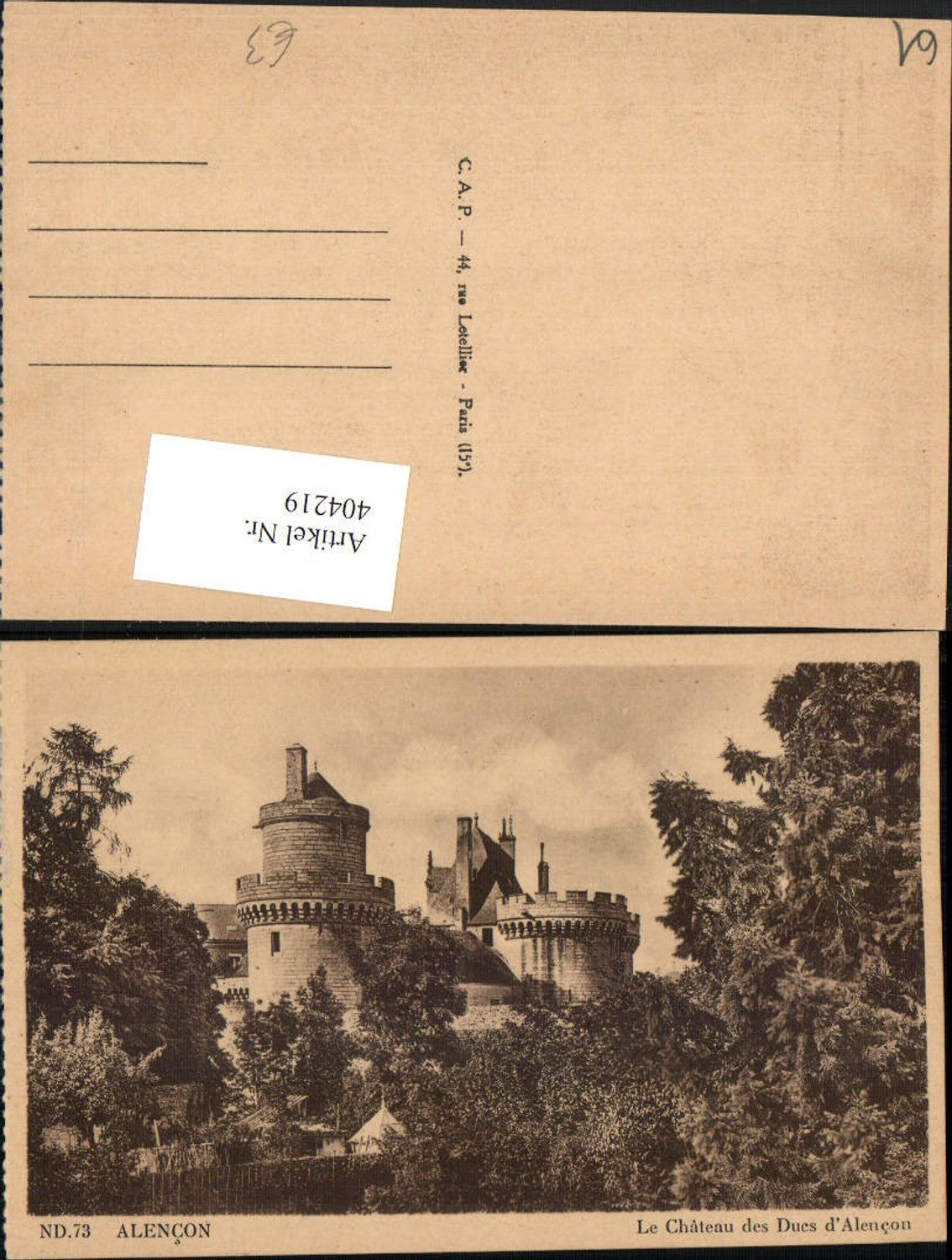 404219,Basse-Normandie Orne Alencon Le Chateau des Ducs d'Alencon Schloss