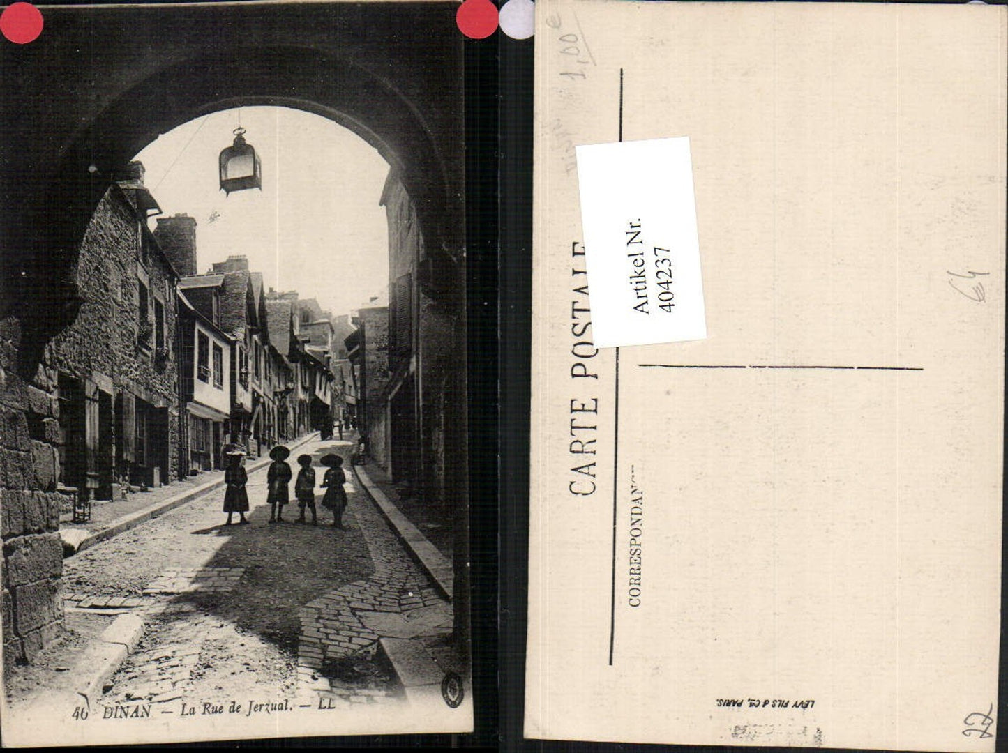 404237,Bretagne Cote-Amor Dinan La Rue de Jerzual Straßenansicht