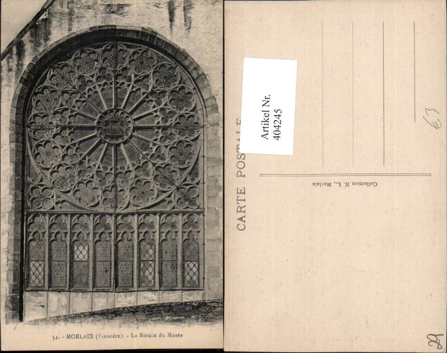 404245,Bretagne Finistere Morlaix La Rosace du Musee Fensterrose