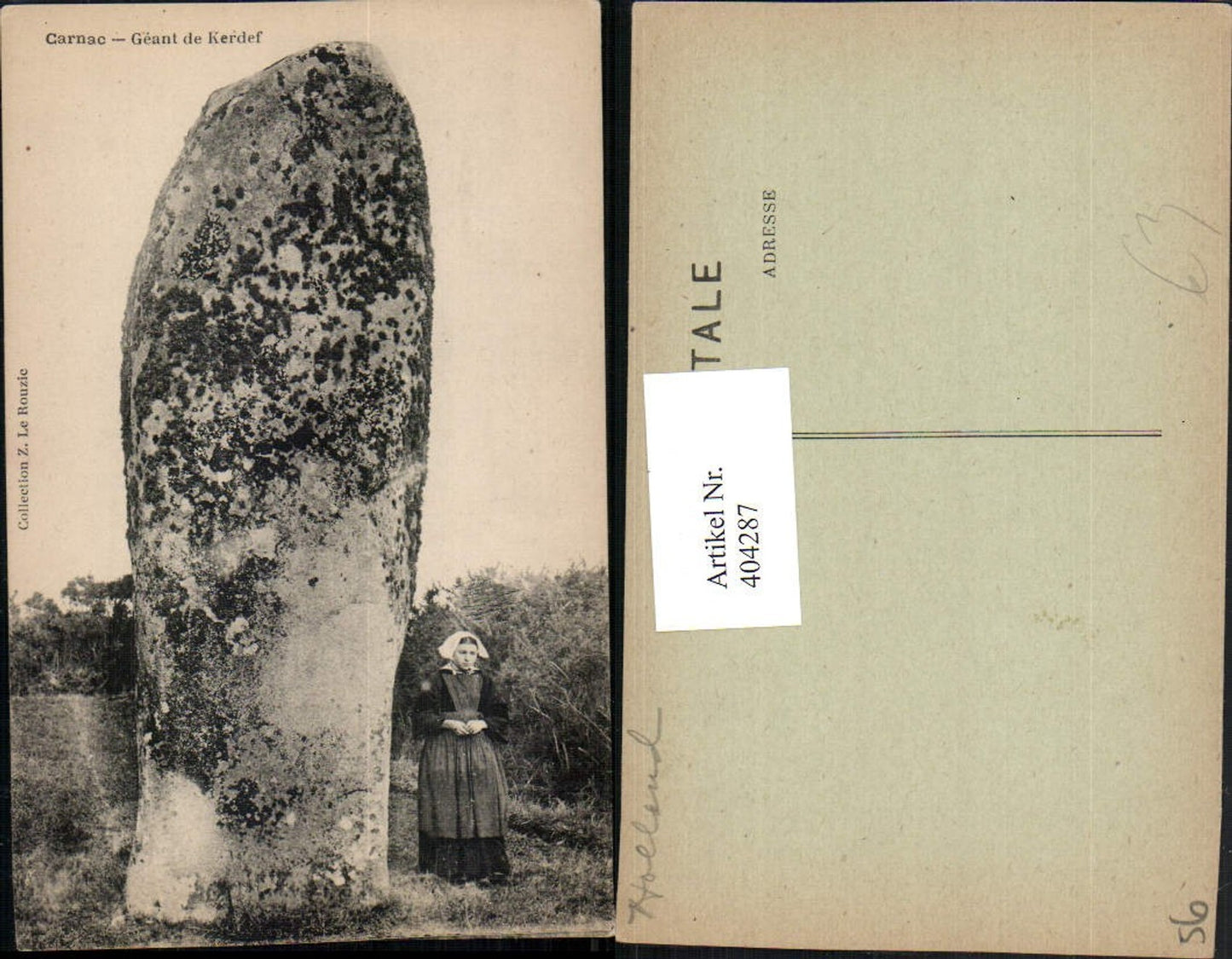 404287,Bretagne Morbihan Carnac Geant de Kerdef Felsen