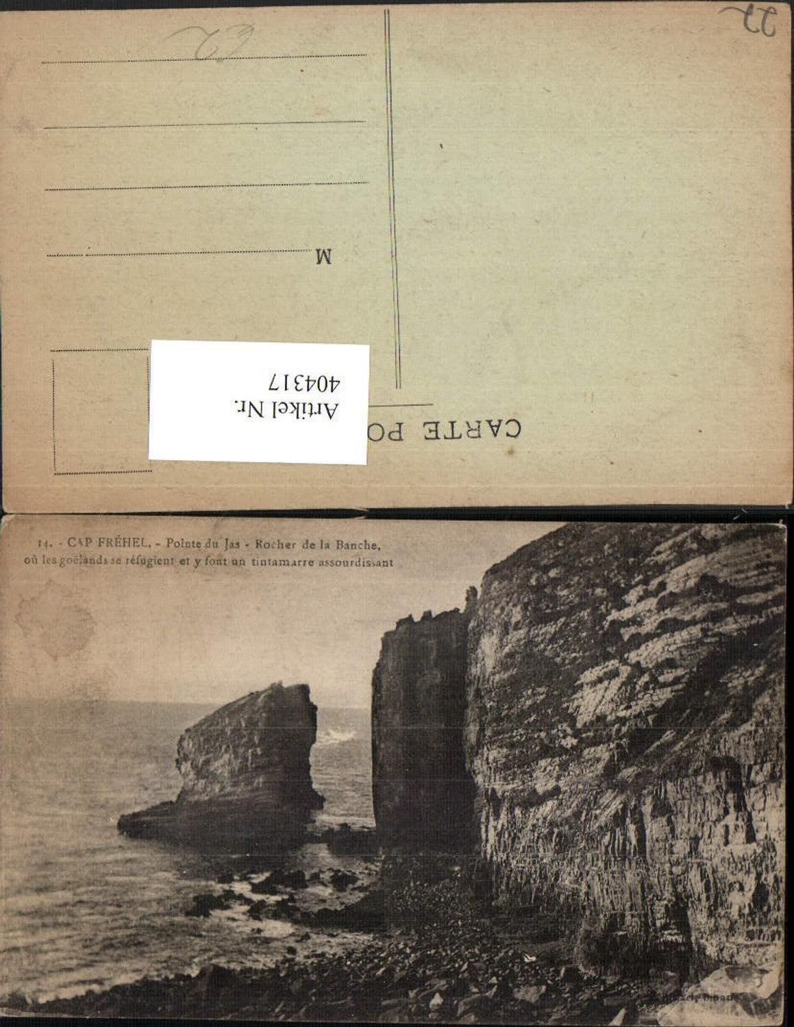 404317,Bretagne Cote-Amor Cap Frehel Pointe du Jas Rocher de la Banche Küste