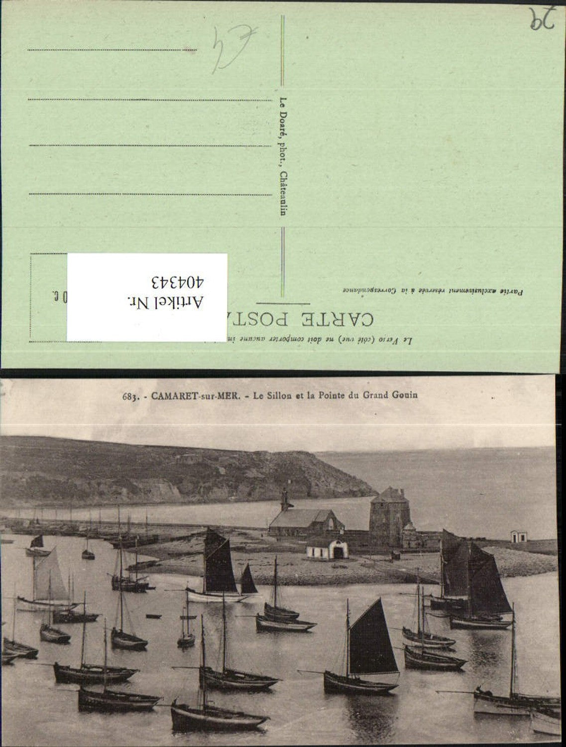 404343,Bretagne Finistere Camaret-sur-Mer Le Sillon et la Pointe du Grand Gouin Segelboote