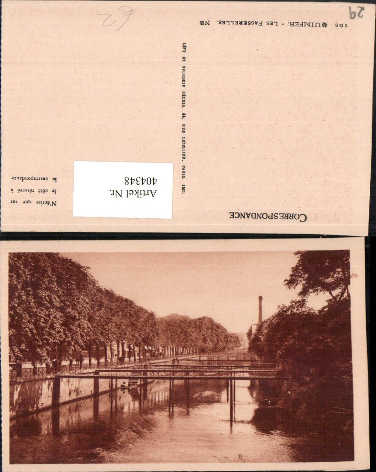 404348,Bretagne Finistere Quimper Les Passerelles Kanal