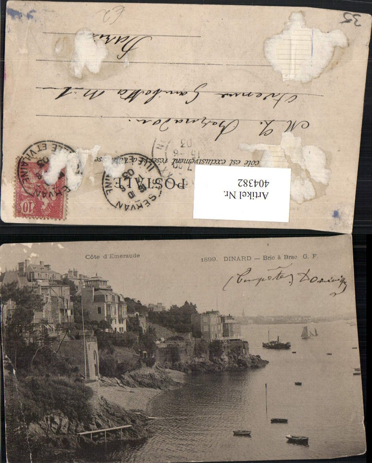 404382,Bretagne Ille-et-Vilaine Dinard Bric a Brac Küste Boote