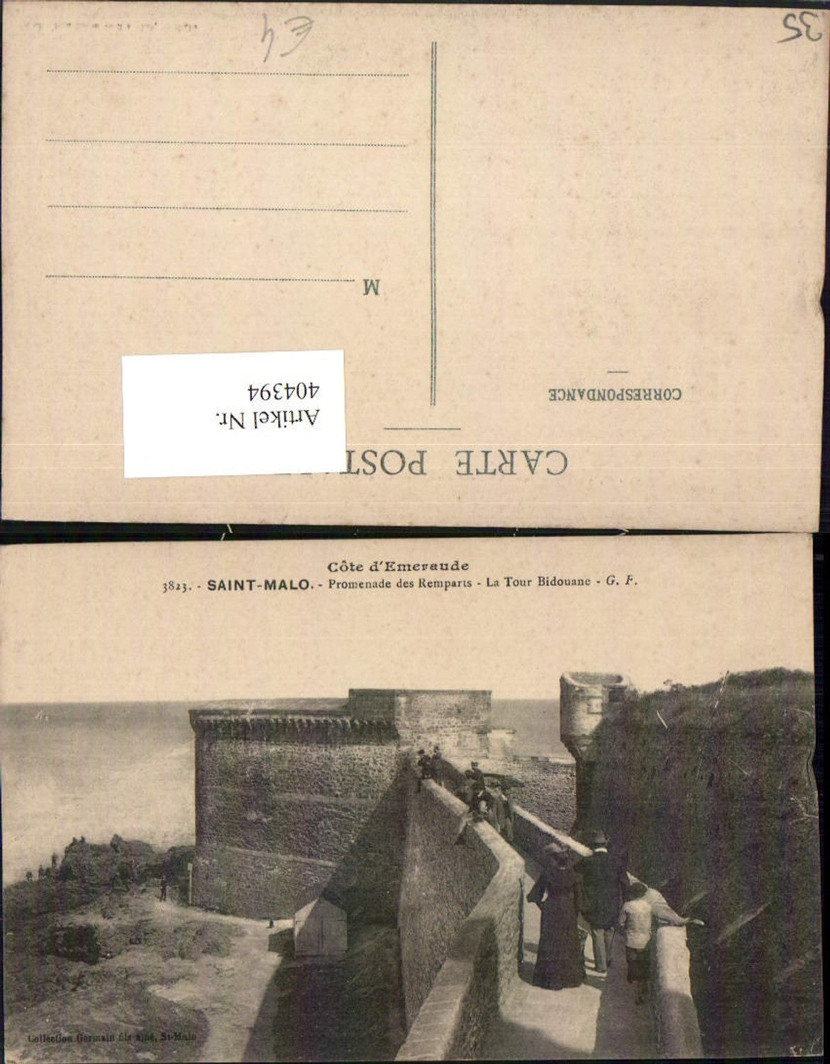 404394,Bretagne Ille-et-Vilaine Saint-Malo Promenade des Remparts Stadtmauer