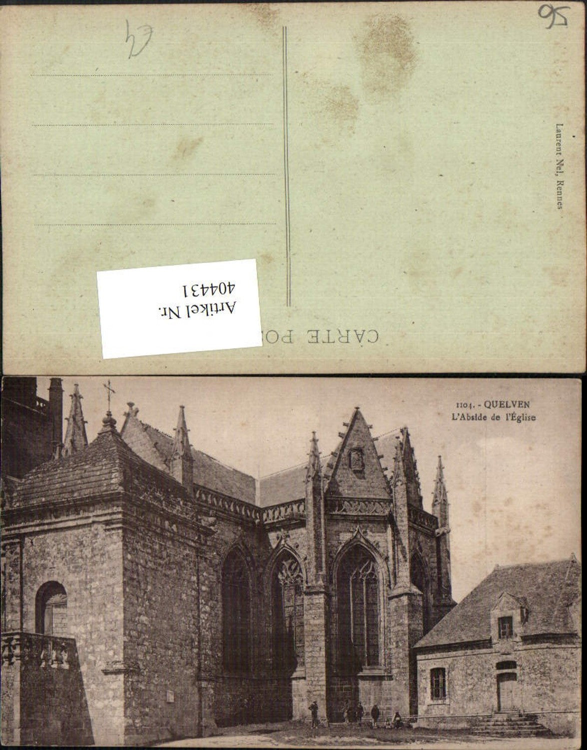 404431,Bretagne Morbihan Quelven L'Abside de l'Eglise Kirche