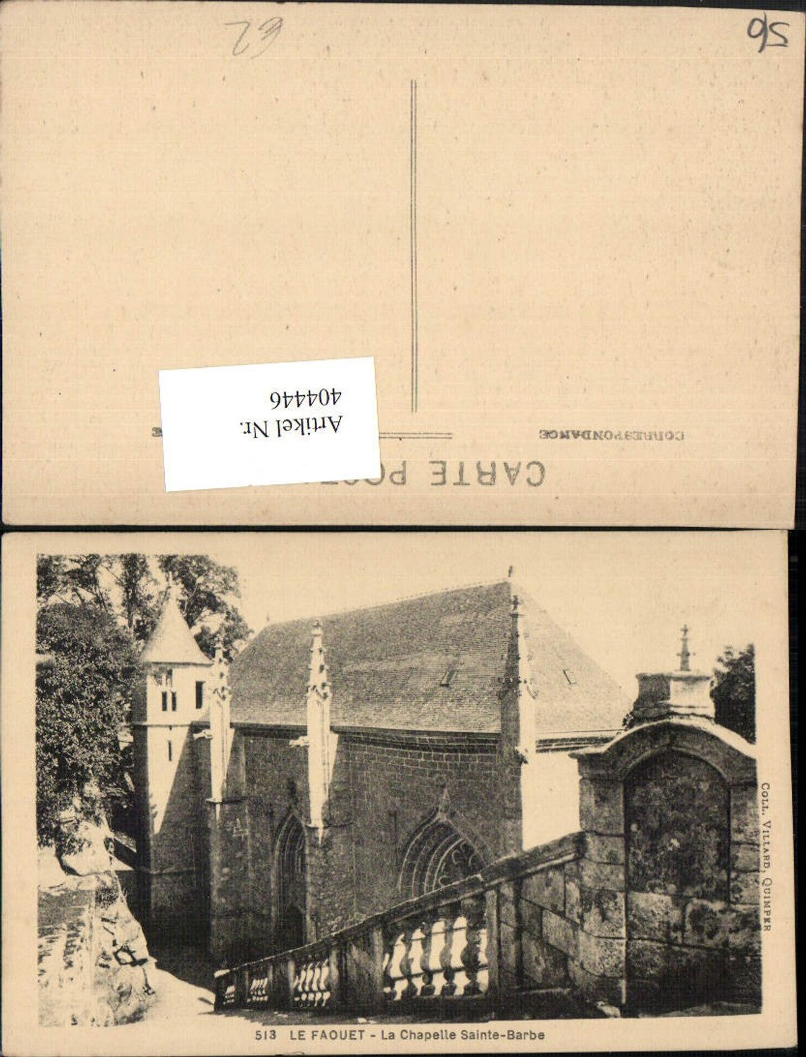 404446,Bretagne Morbihan Le Faouet La Chapelle Sainte-Barbe Kapelle Kirche