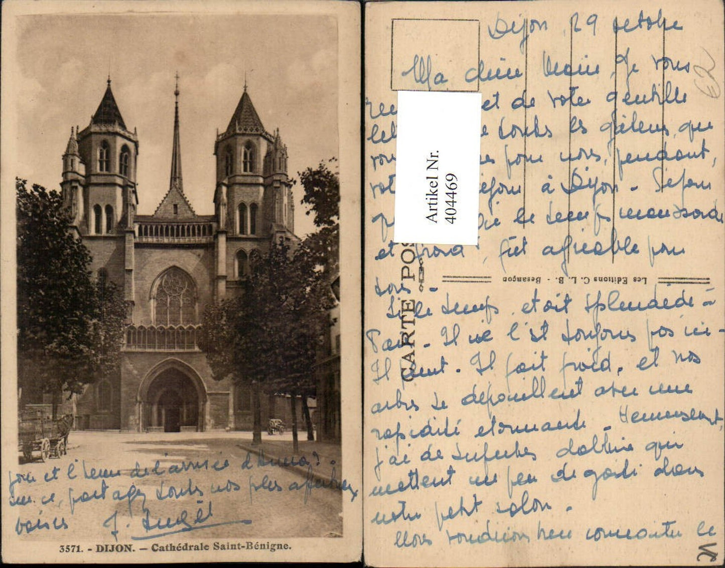 404469,Burgund Cote-Or Dijon Cathedrale Saint-Benigne Kirche