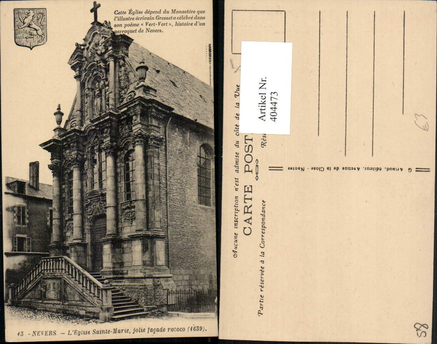 404473,Burgund Nievre Nevers L'Eglise Sainte-Marie Kirche