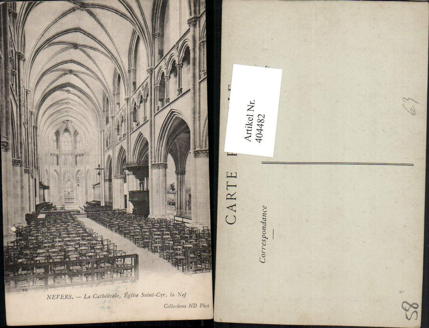 404482,Burgund Nievre Nevers La Cathedrale Eglise Saint-Cyr Kirche Innenansicht