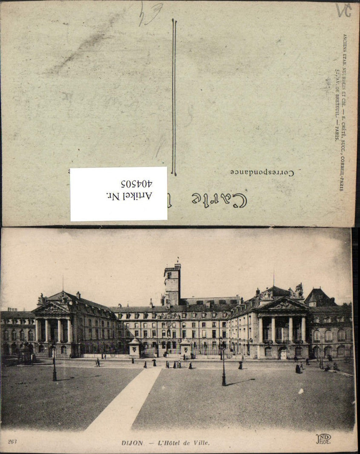 404505,Burgund Cote-Or Dijon L'Hotel de Ville Rathaus Gebäude