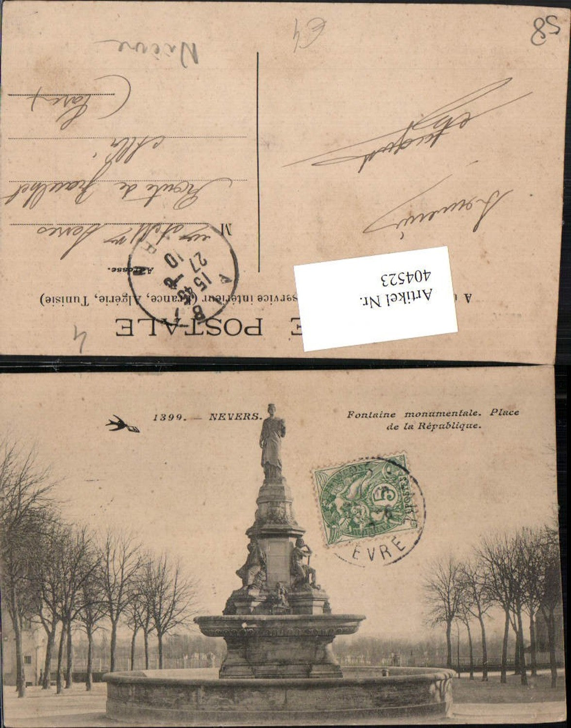 404523,Burgund Nievre Nevers Fontaine monumentale Brunnen