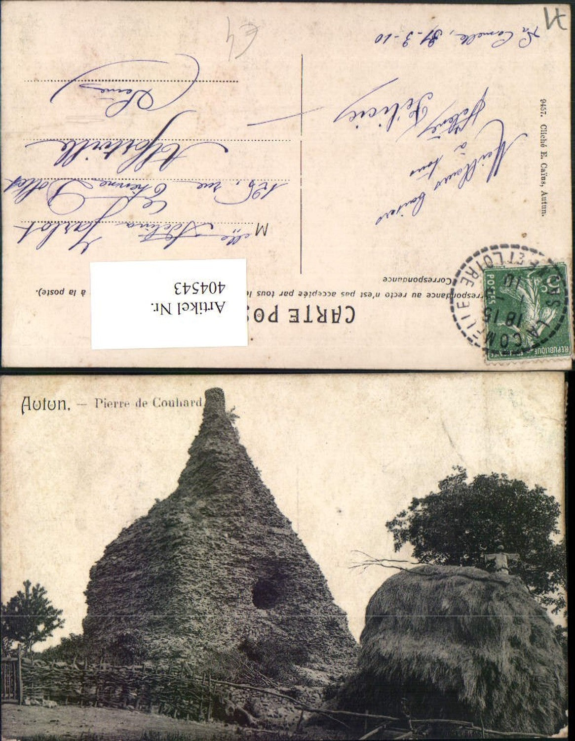 404543,Burgund Saone-et-Loire Autun Pierre de Couhard Stein Felsen