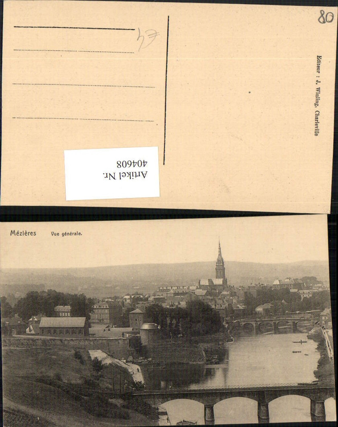 404608,Champagne-Ardenne Ardennes Mezieres Vue generale Totale Brücken