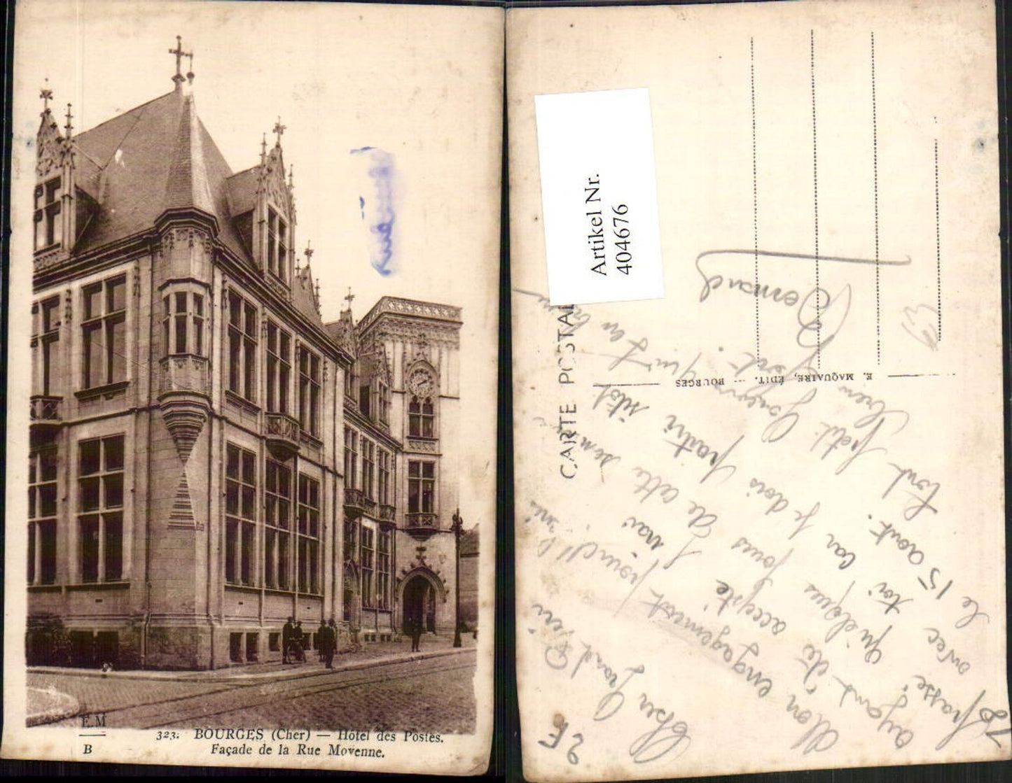 404676, Centre Cher Bourges Hotel des Postes Post Building