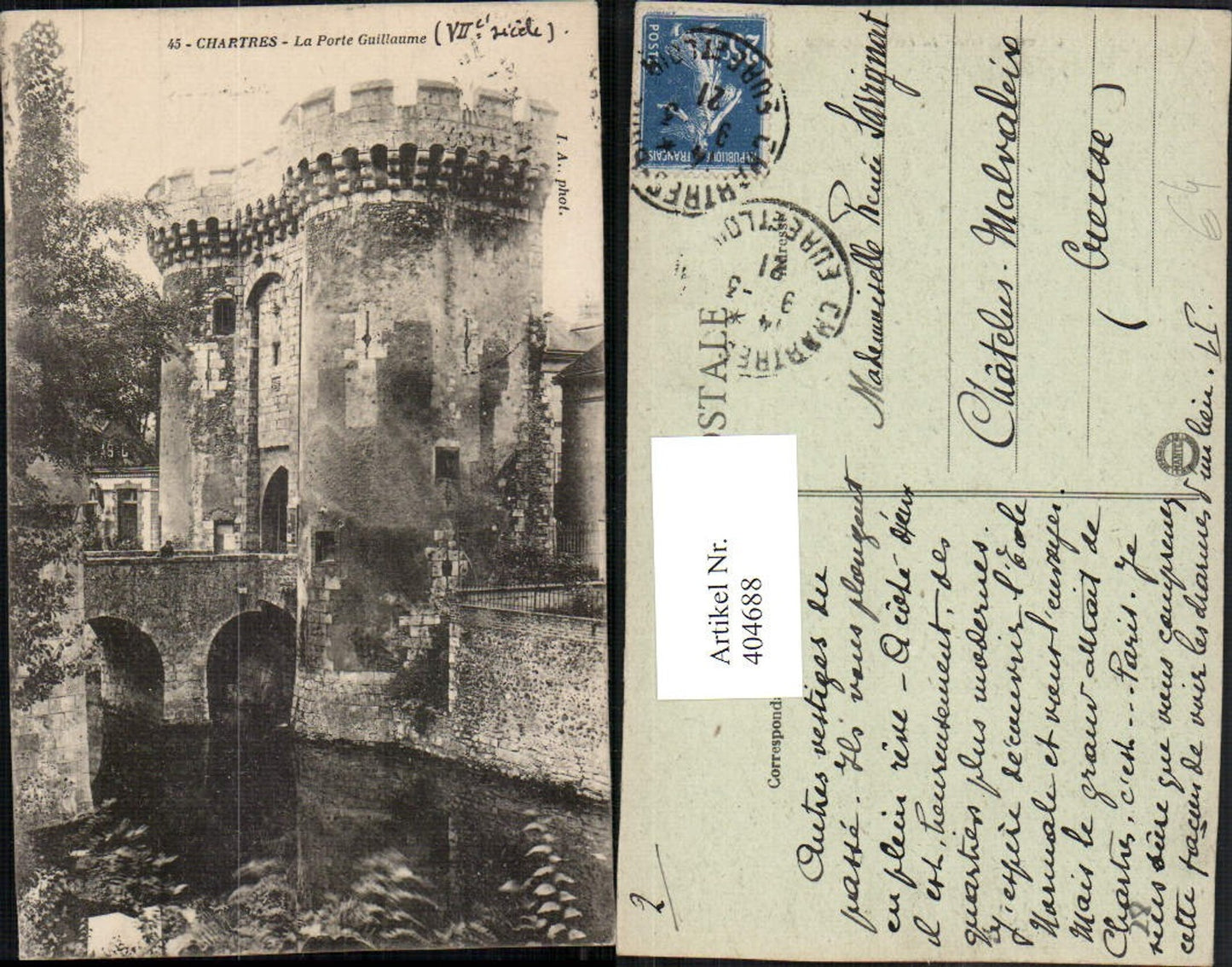 404688,Centre Eure-et-Loir Chartres La Porte Guillaume Portal Brücke
