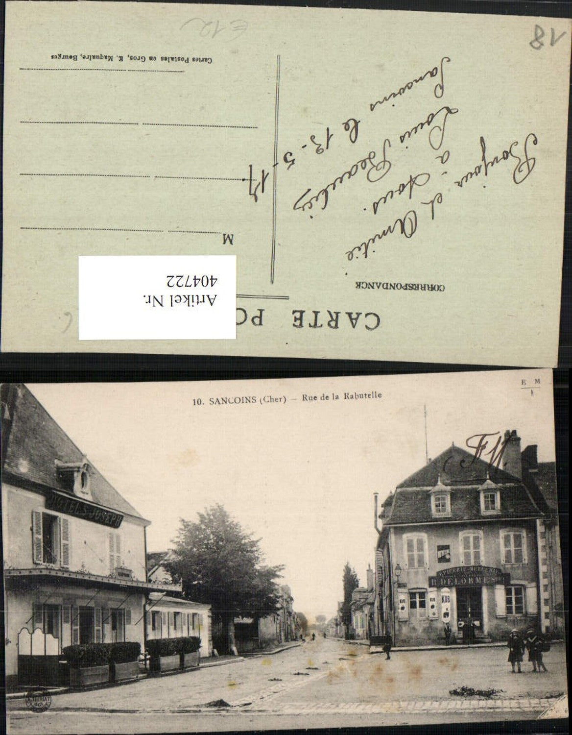 404722,Centre Cher Sancoins Rue de la Rabutelle Straßenansicht